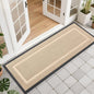OLANLY Front Door Mat Indoor Outdoor Entrance, Waterproof All-Season, All-Weather Doormat, Sturdy Natural Rubber, Low Profile, Easy Clean Patio Porch Entryway Mat, 47x17, Off-White