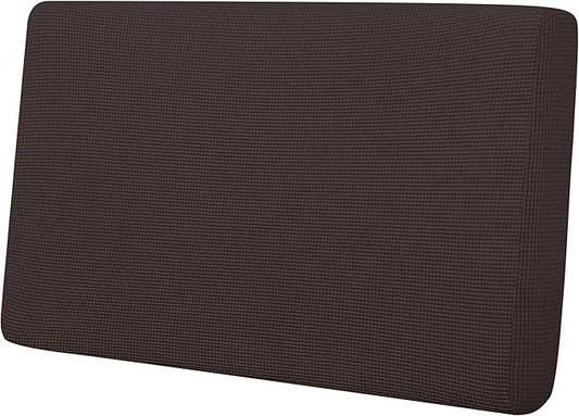Easy-Going Stretch Loveseat Cushion Cover Sofa Cushion Furniture Protector Sofa Seat Sofa Slipcover Sofa Cover Soft Flexibility with Elastic Bottom(Loveseat Cushion, Chocolate)