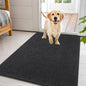 OLANLY Dog Door Mat for Muddy Paws 44x32, Absorbs Moisture and Dirt, Absorbent Non-Slip Washable Doormat, Quick Dry Chenille Mud Mat for Dogs, Entry Indoor Entryway Carpet for Inside Floor, Dark Grey