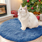 OLANLY Blue Round Rugs for Bedroom - Machine Washable, 2 ft Circle Area Rugs for Living Room, Soft and Fluffy Shaggy Carpet for Teen Girl and Boys, Nursery Rooms, Dorms, Home Decor Aesthetic