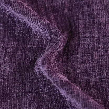 CaliTime Throw Pillow Covers Decorative 18 X 18 Inches Pack of 2 Cozy Chenille Cushion Cases for Couch Sofa Bed Living Room Home Plum Purple