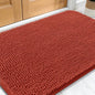 OLANLY Dog Door Mat for Muddy Paws 34x21, Absorbs Moisture and Dirt, Absorbent Non-Slip Washable Doormat, Quick Dry Chenille Mud Mat for Dogs, Entry Indoor Entryway Carpet for Inside Floor, Maple Red