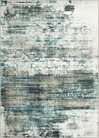 10x14 Area Rugs Washable Rug: Modern Abstract Living Room Rug Soft Anti-Skid Thin Carpet Indoor Floor Non-Shedding Carpets for Bedroom Dining Room Farmhouse Nursery Home Office Green Multi