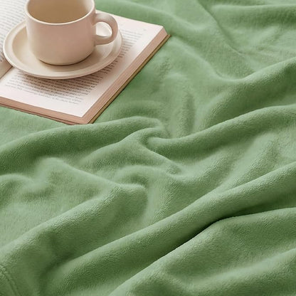 Bedsure GentleSoft Green Fleece Blankets King Size - Bed Blanket Soft Lightweight Plush Cozy Fuzzy Luxury Microfiber, Emerald, 108x90 inches