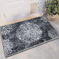 HEBE Washable Area Rug - 2'x3' Non Slip Soft Distressed Medallion Bedroom Boho Living Room Accent Throw Vintage Entry Floor Carpet for Dining Room Bathroom Entryway