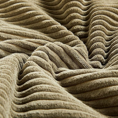 Fancy Homi 2 Packs Olive Green Lumbar Decorative Throw Pillow Covers 12x20 Inch for Living Room Couch Bed, Farmhouse Boho Home Decor, Soft Striped Corduroy Rectangle Accent Cushion Case 30x50 cm