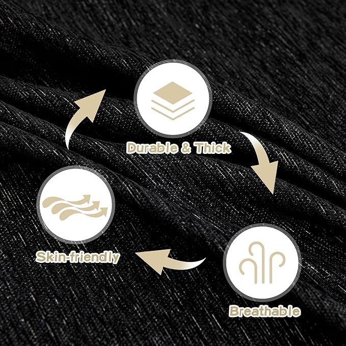 MYSKY HOME Black Chenille Sofa Slipcover Couch Covers for Sectional l Shaped Couch Pets Protector Furniture Covers Futon Cover Super Soft Washable Decorative Couch Covers for 3 Cushion, 91"x118"