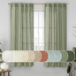 LAMIT Sage Green Linen Semi Sheer Curtains 63 Inch for Bedroom, Light Filtering Neutral Window Curtains Farmhouse Boho Back Tab and Rod Pocket Panels, 2 Panels, 38 x 63 Inch