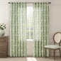 jinchan Linen Floral Curtains for Living Room with Printed Flower 84 Inches Long Light Filtering French Country Back Tab Rod Pocket Sage Green Window Curtain Set Farmhouse Drapes 2 Panels
