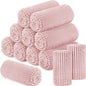 Buryeah 12 Pcs Flannel Throw Blanket Bulk 50 x 60 in Sleepover Blanket Outdoor Wedding Throw Lightweight, Oeko-tex Standard 100 Certified for Sofa Homeless Gifts (Light Pink)