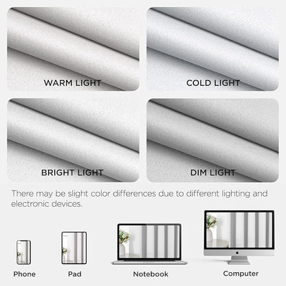 Joydeco Blackout Patio Sliding Door Curtains 90 Inches Long, Grommet Privacy Room Divider Curtains, Extra Wide Thermal Blackout Drapes for Bedroom Living Room (Pure White, 60Wx90L, 1 Panel)