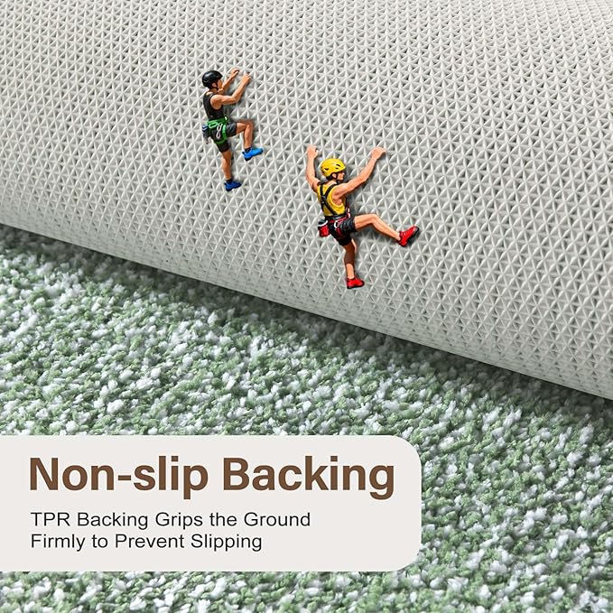 70x24 Long Bathroom Rugs Washable Non Slip, Green Bath Mat for Bathroom Floor Tub, Soft Absorbent Quick Dry Mats for Shower, Bathtub,Home Decor