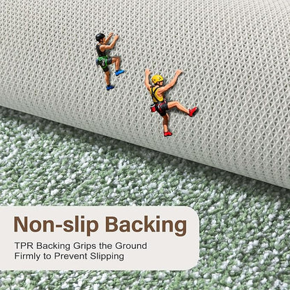 70x24 Long Bathroom Rugs Washable Non Slip, Green Bath Mat for Bathroom Floor Tub, Soft Absorbent Quick Dry Mats for Shower, Bathtub,Home Decor