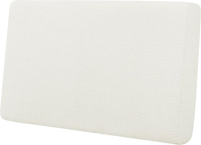Easy-Going Stretch Loveseat Cushion Cover Sofa Cushion Furniture Protector Sofa Seat Sofa Slipcover Sofa Cover Soft Flexibility with Elastic Bottom(Loveseat Cushion, Cream)