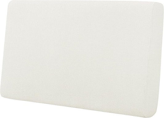 Easy-Going Stretch Loveseat Cushion Cover Sofa Cushion Furniture Protector Sofa Seat Sofa Slipcover Sofa Cover Soft Flexibility with Elastic Bottom(Loveseat Cushion, Cream)