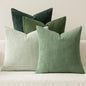 MIULEE Boho Farmhouse Sage Green Throw Pillow Covers 22x22 Inch Set of 4 Mordern Nordic Cushion Covers Soft Corduroy Spring Home Decor for Couch Bed Sofa Living Room Forest Green