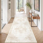 Runner Rug 2x6 Washable Rug, Vintage Boho Medallion Hallway Runner Non-Slip Soft Low Pile Distressed Floor Carpet Retro Doormat for Kitchen Bedroom Laundry Entryway Bathroom (Beige, 2'x6')