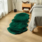 duduta Emerald Green Faux Sheepskin Runner Rug 2x6 ft, Fluffy Shag Bedroom Dorm Rug Decor Fur Couch Sofa Covers Washable
