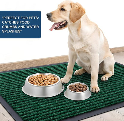 OLANLY Front Door Mat Indoor Outdoor Entrance, Waterproof Heavy Duty Doormat, Fade Resistant, Low Profile, Easy Clean Patio Porch Welcome Floor Mats for Entry, 71x30, Green