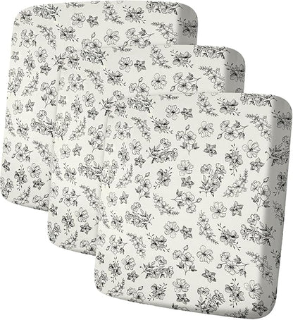 Leather Look Couch Cushion Covers Sofa Seat Slipcovers Sets Couches Furniture Protector for Sectional Armchair Loveseat Pets Kids Stretch Spandex Fabric (3 Cushion Sofa, Beige 01Flower)