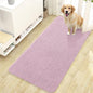 OLANLY Dog Door Mat for Muddy Paws 47x24, Absorbs Moisture and Dirt, Absorbent Non-Slip Washable Doormat, Quick Dry Chenille Mud Mat for Dogs, Entry Indoor Entryway Carpet for Inside Floor, Dusty Rose
