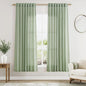 Mist Sage Linen Curtains 63 Inches Long 2 Panel Sets for Living Room Bedroom Rod Pocket Back Tab Light Filtering Drape for Kitchen Window Short Protect Privacy Curtain Modern Farmhouse Decor 52x63