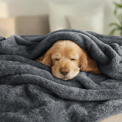 Exclusivo Mezcla Plush Fuzzy Fleece Bed Blanket Queen Size, Super Soft, Fluffy and Warm Blankets for Couch, Bed, All Season (Dark Grey, 90x90 inches)