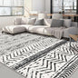 Nakagishi Area Rug Living Room Rugs: 6X9 Machine Washable Boho Large Neutral Farmhouse Stain Resistant Moroccan Indoor Floor Carpet for Bedroom Nursery Dorm Dining Room Home-Ivory Black