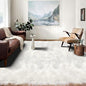 Latepis 12x12 Area Rugs for Bedroom White Faux Fur Rug Washable Super Fluffy Rug Faux Sheepskin for Living Room Floor Sofa Shag Rug Office Home Décor, Square