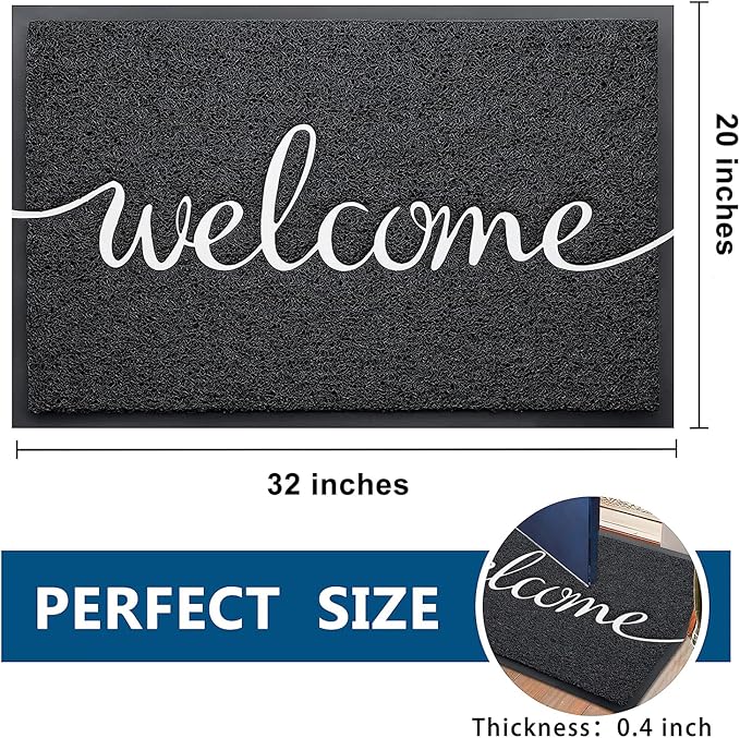 EARTHALL Funny Welcome Mats Outdoor, Front Door Mat for Outside Entry, Doormat Outside/Inside Entrance, Front Door Rugs for Entryway Indoor, Outdoor Mats for Home Entrance, Front Porch Decor 20"x32"
