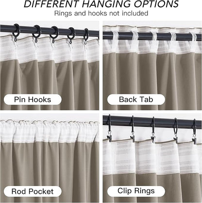 RYB HOME Blush Velvet Curtains 96 inches 2 Panels Set, Thermal Insulated Privacy Protect Decorative Drapes with Hook Tape for Dorm Hotel Room, W 52 x L 96 inches