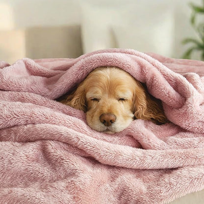 Exclusivo Mezcla Plush Fuzzy Fleece Bed Blanket King Size, Super Soft, Fluffy and Warm Blankets for Couch, Bed, All Season (Dusty Pink, 90x104 inches)