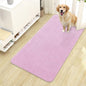 OLANLY Dog Door Mat for Muddy Paws 44x24, Absorbs Moisture and Dirt, Absorbent Non-Slip Washable Doormat, Quick Dry Chenille Mud Mat for Dogs, Entry Indoor Entryway Carpet for Inside Floor, Pink