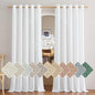 NICETOWN Linen White Curtains for Sliding Glass Door 2 Panels Set, Grommet Thick Room Divider Window Treatment Privacy Assured with Light Filtering for Bedroom/Living Room, W68 x L84