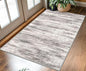 KOZYFLY Abstract Modern Washable 3x5 Area Rug Non-Slip Large Kitchen & Entryway Rug, Grey/Light Beige/Brown Throw Rugs Indoor Mat for High-Traffic Door Entrance, Laundry, Nursery
