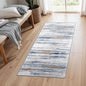 2x4 Washable Entryway Runner Rugs: Easy-to-Clean Runners for Hallway Bedroom - Stain and Water Resistant Rug with Non-Slip Backing - Soft Low-Pile Door Mat Kitchen Carpet Navy Grey