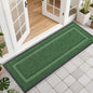 OLANLY Front Door Mat Indoor Outdoor Entrance, Waterproof All-Season, All-Weather Doormat, Sturdy Natural Rubber, Fade Resistant, Low Profile, Easy Clean Patio Porch Entryway Mat, 47x17, Green