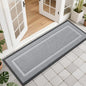 OLANLY Front Door Mat Indoor Outdoor Entrance, Waterproof All-Season, All-Weather Doormat, Sturdy Natural Rubber, Low Profile, Easy Clean Patio Porch Entryway Mat, 47x17, Ash Gray