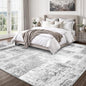 Rugflix 6x9 Large Area Rugs for Living Room, Abstract Washable Rug, Non-Slip, Stain Resistant, Soft Low Pile Carpet, Indoor Grey Rug for Bedroom, Dining Room, Home Office