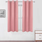 LEMOMO Pink Blackout Curtains 40 x 63 Inch Length/Set of 2 Curtain Panels/Thermal Insulated Room Darkening Blackout Curtains for Bedroom