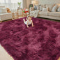 8x10 Area Rugs for Living Room Bedroom, Large Area Rug Shaggy Carpet Soft Plush Furry Bedside Rug, Rugs for Home Decor (Burgundy, 8 x 10)
