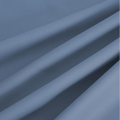 NICETOWN Stone Blue Energy Saving Drapes - Grommet Top Thermal Insulated Shades for Yard Door, Hall, Office, Flat, Garage - Durable, 1 Pair, W52 x L95