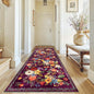 Rug for Hallways Kitchen Rug 3x7, Non Slip Washable Rugs with Rubber Backing Soft Floral Carpet Runner for Hallways, Kitchen, Laundry, Bedroom, Bathroom(3 x 7, Purple)