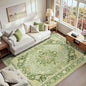 RELEANY Area Rugs 6'x9' Washable Non-Slip, Floral Vintage Distress Print Pattern Medallion Carpet for Living Room Bedroom Dining Room, Sage Green Yellow