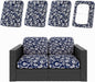 hyha 4Pcs Patio Cushion Covers, Stretch Outdoor Couch Cushion Covers Replacement, Washable Outdoor Chair/Sofa Slipcovers for Patio Furniture Cushions Protector with Elastic Bottom(Baroque,Cover Only)