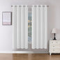 Joydeco Blackout Curtains 72 Inch Length 2 Panels Set, Thermal Insulated Long Curtains& Drapes 2 Burg, Room Darkening Grommet Drapes for Bedroom Living Room Window (Greyish White, W52 x L72 Inch)