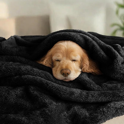 Exclusivo Mezcla Plush Fuzzy Fleece Bed Blanket Twin Size, Super Soft, Fluffy and Warm Blankets for Couch, Bed, All Season (Black, 90x66 inches)