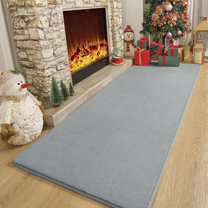 Amearea Modern Soft Hallway Runner Rug, 3x8 Feet Area Rug Runners for Hallways, Washable Runner Rugs, Non Slip Memory Foam Rug Grey Runner Rugs Carpet for Entrance Kitchen Kids Room Decor