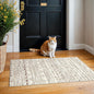 2x4 Washable Entryway Runner Rug: Moroccan Small Area Rug Soft Non Slip Door Mat for Hallway Low Pile Thin Stain Resistant Floor Carpet for Kitchen Bedroom Bathroom Bedside Indoor(2x4,Beige)