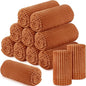 Buryeah 12 Pcs Flannel Throw Blanket Bulk 50 x 60 in Sleepover Blanket Outdoor Wedding Throw Lightweight, Oeko-tex Standard 100 Certified for Sofa Homeless Gifts (Terracotta)